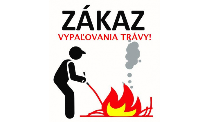 Zákaz vypaľovania trávy!